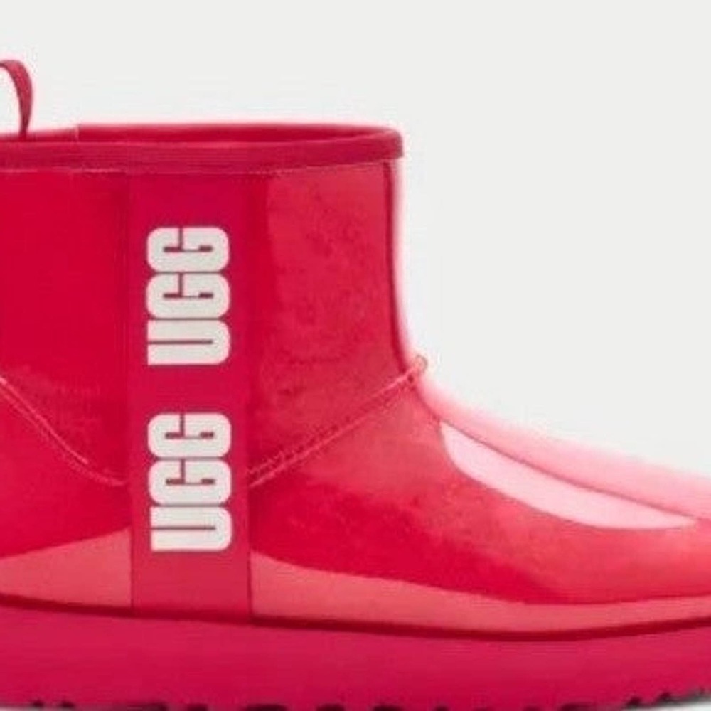 UGG mini waterproof rain boots red size 4 or size 6